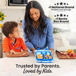 Bentgo Kids Bento-Style 5-Compartment Leak-Proof Lunch Box - Just-Right Portions for Ages 3 to 7, Durable, Drop-Proof, Dishwasher Safe, PFAS & BPA-Free & Made with Food-Safe Materials (Blue)