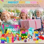 120 Pcs Fidget Toys Pack, Pop Sensory Party Favors Set Gifts for Kids Adults Boy Girl Stocking Stuffers Autistic Bulk Goodie Bag Filler Treasure Box Classroom Prizes School
