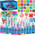 Kidisego Aqua Fairy Water Gel Kit for Kids, Magic Water Elf Toy Kit with 20 Colors Magic Gel, Aqua Fairy kit with 24 Shape Molds, Crate Your Own Magic Elf Kits Water Pets Craft Kits for Kids