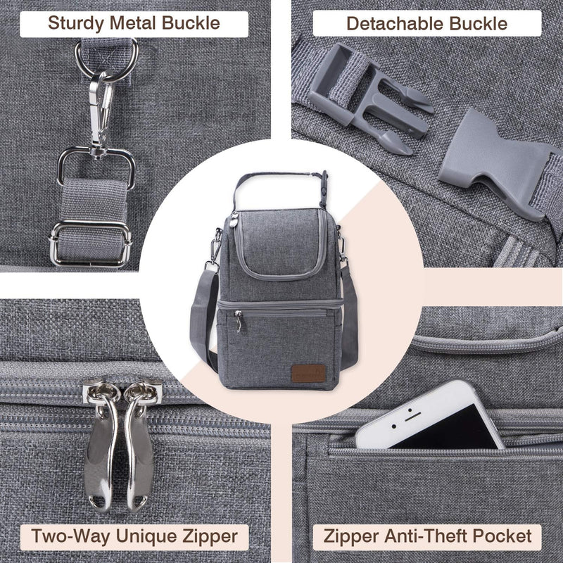 Momcozy Insulated Baby Bottle Bag, Breastmilk Cooler, Multi-Use | Multi-Function Breastmilk Cooler Bag, Fit as Wine Carrier or for Milk Bottles Like Dr. Brown, Comotomo, Philips, Nuk