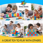 125PCS XL Magnetic Tiles Set with Storage Bag - Magnetic Building Tiles for Kids Ages 3-8, STEM Magnet Construction Toy