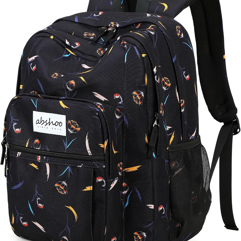 abshoo Classical Basic Womens Travel Backpack For College Men Water Resistant Bookbag (Black)