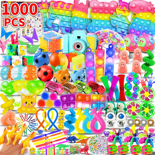 1000 Piece Fidget Toy Party Favor Pack: Sensory Toys for Kids' Birthdays, Carnivals, and Classrooms