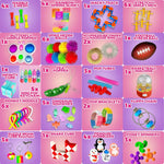 120 Pcs Fidget Toys Pack, Pop Sensory Party Favors Set Gifts for Kids Adults Boy Girl Stocking Stuffers Autistic Bulk Goodie Bag Filler Treasure Box Classroom Prizes School