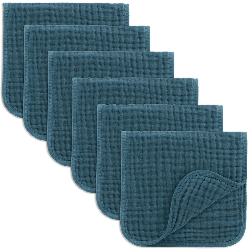Comfy Cubs Muslin Burp Cloths 20x10" 10 Pack, Baby Burp Cloths - Multi | Large, 6-Layer, Ultra Absorbent 100% Cotton Burp Cloths for Baby Drool and Messes - Soft, Safe & Gentle for Boys & Girls