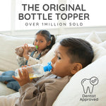 KiddiKap Original Bottle Topper, Silicone Sippy Spout, 3 Pack, Fits 28mm | 98% Spill Proof, Fits 28mm Standard Bottles, Dishwasher Safe, Ages 12 Months+