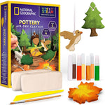 National Geographic Mega Arts and Crafts Activity Kit for Kids Ages 8-12 | Mosaic Art, Marbling Paint and Air-Dry Clay, 3 Craft Kits, 19 Art Projects, 100+ Components, Creative Birthday Gift