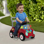 Radio Flyer Busy Buggy, 3-in-1 toddler push walker with 17 sensory activities, 42 lb capacity, ride on toys for 1-3 year olds
