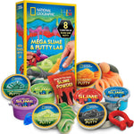 National Geographic Mega Slime Kit & Putty Lab STEM Science Toy for Boys and Girls with 8 Varieties
