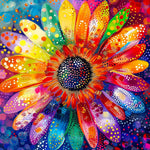Bgraamiens Mosaic Art Flowers 1000 Piece Ceramic Tile Puzzle for Adults, Stained Glass Jigsaw