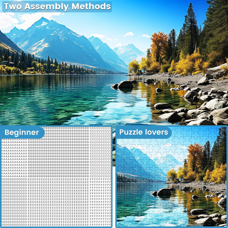 VOLUVOLU 500 Piece Puzzle for Adults, Jigsaw Puzzle,Glacier Park Jigsaw Puzzles 500 Pieces Birthday Party for Family Adults Funny Puzzle