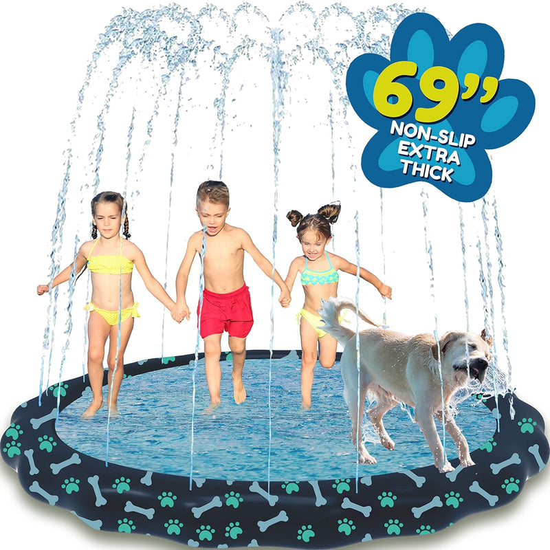 SplashEZ 3-in-1 Splash Pad, Sprinkler & Baby Pool - Toddler Outdoor Water Toys for Learning & Fun