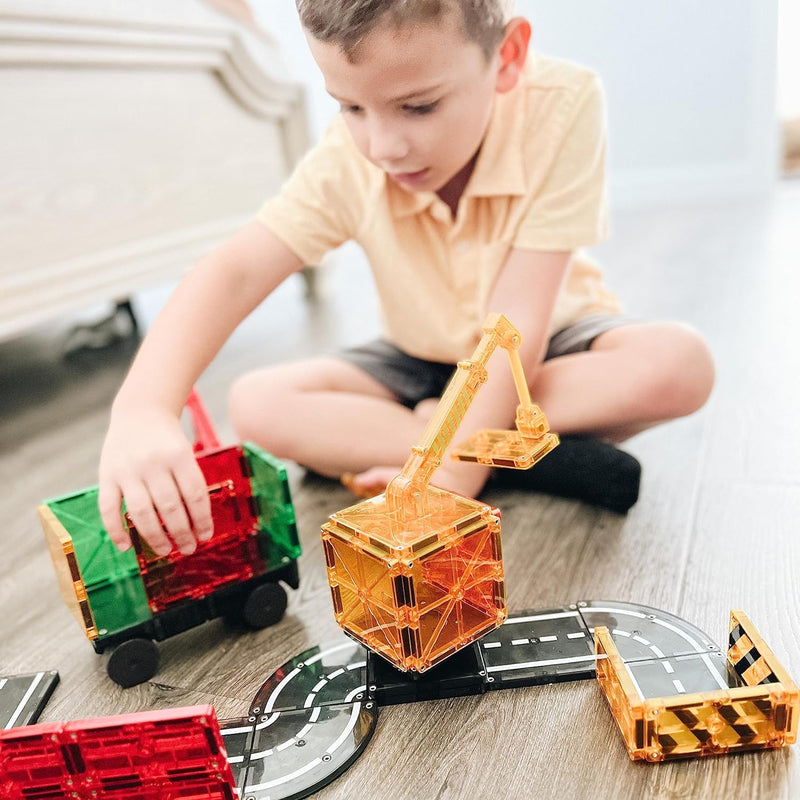 MAGNA-TILES Builder 32-Piece Magnetic Construction Set, The Original Magnetic Building Brand