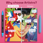 ARTISTRO 36 Acrylic Paint Markers - Paint Pens for Drawing - For Fabric, Rock, Glass, Wood, Molds - Arts & Crafts Gift for Adults, Teens, Kids, Classroom Must Haves & School Supplies