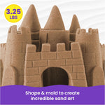 Amazon Exclusive Kinetic Beach Sand, 3.25lbs, Moldable and Sensory Toy for Kids Ages 3 and Up