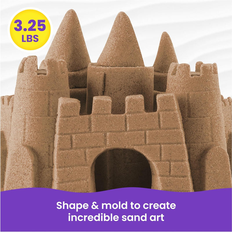 Amazon Exclusive Kinetic Beach Sand, 3.25lbs, Moldable and Sensory Toy for Kids Ages 3 and Up