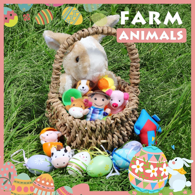 RIY 10-Piece Old Macdonald Had A Farm Finger Puppets Set for Story Time, Educational Play, and Imaginative Learning, crafted from Soft Velvet Cloth