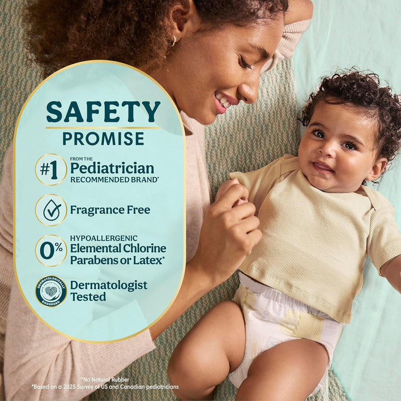 Pampers Swaddlers Diapers, Size 3 (13-26 lbs), 136 Count, Fragrance Free, Hypoallergenic, Absorbent, Pediatrician Recommended, Skin Safe