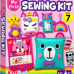 KRAFUN My First Sewing Kit for Kids Ages 6-12 | 7 Animal Dolls | 7 stuffed animal & plush pillow projects. Pre-punched felt & instructions included. Gift for girls & boys