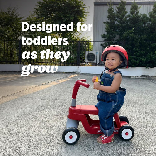 Radio Flyer Scoot 2 Scooter - 2-in-1 Ride-On and 4-Wheel Scooter for Kids Ages 1-4