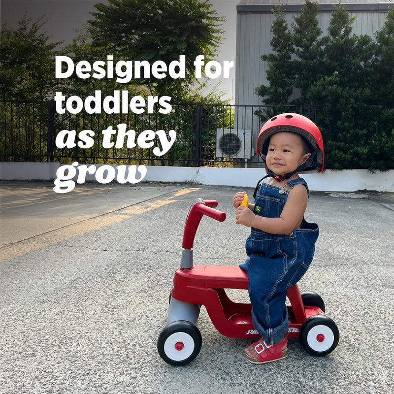 Radio Flyer Scoot 2 Scooter - 2-in-1 Ride-On and 4-Wheel Scooter for Kids Ages 1-4