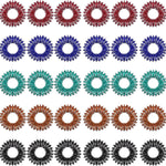 30 Pieces Acupressure Rings Spiky Sensory Rings for Fingers Stress Relief Fidget Sensory Massager for Teens Adults