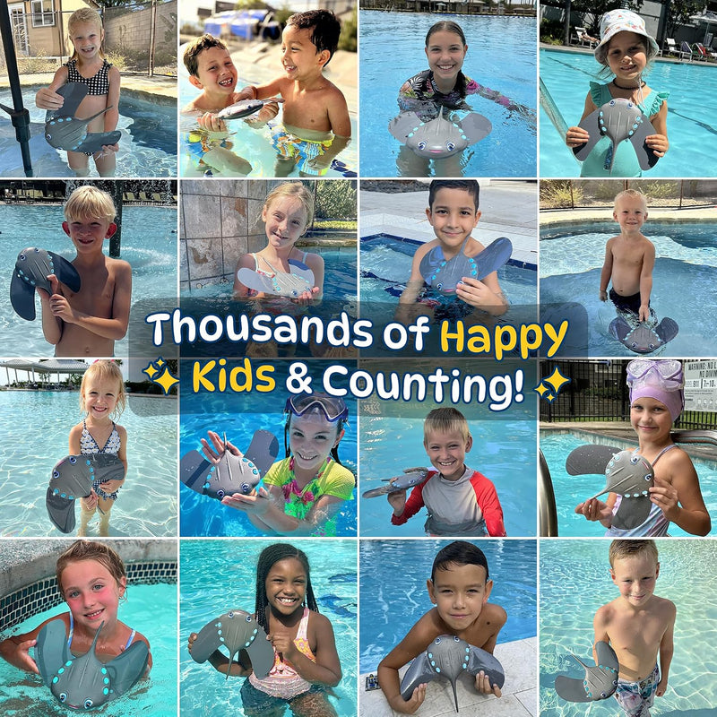 Swimming Pool Toys for Kids: Stingray Pool Torpedo Swim Toy - Self Propelled Water Toy Glides Underwater - Best Water Games & Outdoor Gifts for Boys & Girls - Diving Toys For Kids Ages 5 6 7 8 9 10 +