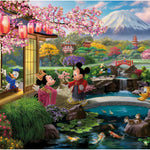 Ceaco - Disney - Thomas Kinkade - Mickey & Minnie in Japan - 1000 Piece Jigsaw Puzzle for Adults - Challenging Puzzle Perfect for Game Nights - Finished Size is 26.5 x 19