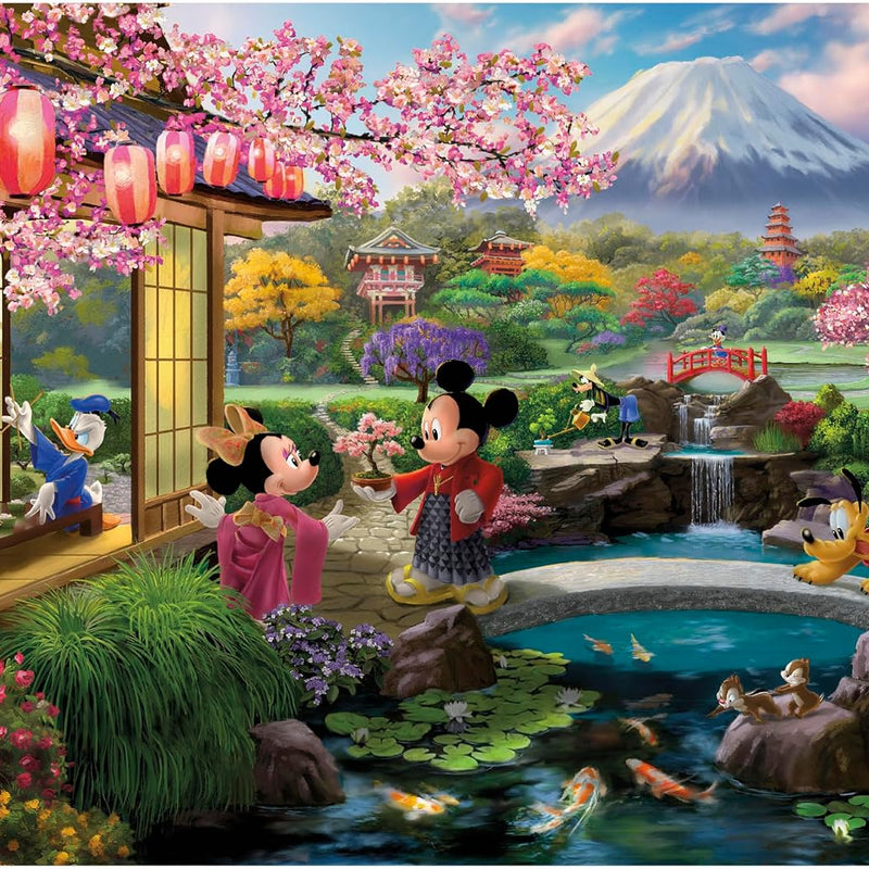 Ceaco - Disney - Thomas Kinkade - Mickey & Minnie in Japan - 1000 Piece Jigsaw Puzzle for Adults - Challenging Puzzle Perfect for Game Nights - Finished Size is 26.5 x 19