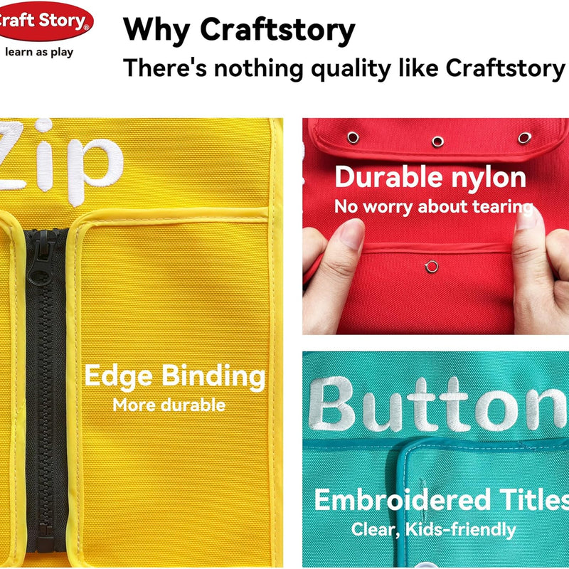 Craftstory Toddlers Montessori Busy-Board for 3-5 year girls boys gifts development of fine motor skills
