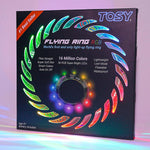 TOSY Flying Ring - 36 RGB Multicolor or 12 Monocolor LEDs, Super Bright, Lost Mode, Auto Light Up, Camping Essentials for Kid/Teen/Boy/Girl, Safe & Soft, Waterproof, Pool/Beach Games, Lightweight Toy