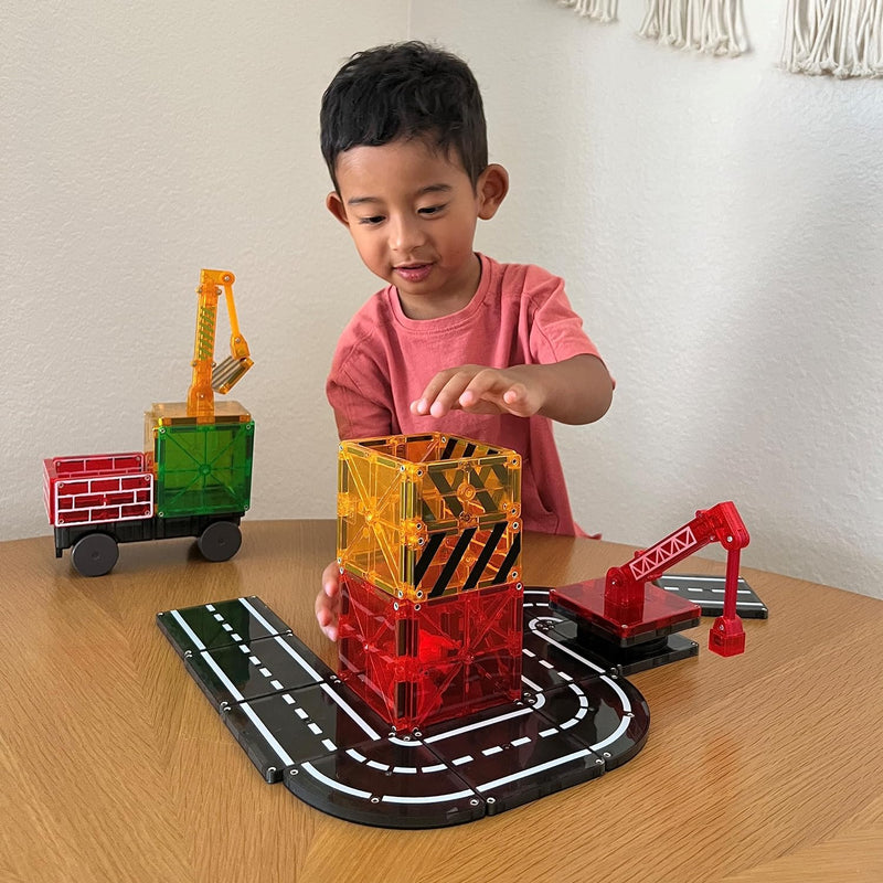 MAGNA-TILES Builder 32-Piece Magnetic Construction Set, The Original Magnetic Building Brand
