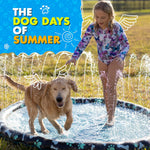 SplashEZ Non Slip Splash Pad for Kids & Dogs, 69’’ Extra Large Splash Pad Sprinkler for Kids, Dog Water Summer Toys - Great Outdoor Toys for Toddlers 1-3 & Children Ages 4-8, Baby Pool for Backyard