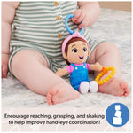 ms. rachel official sensory take-along baby swing and stroller teething toys for girls and boys 3 months-1+