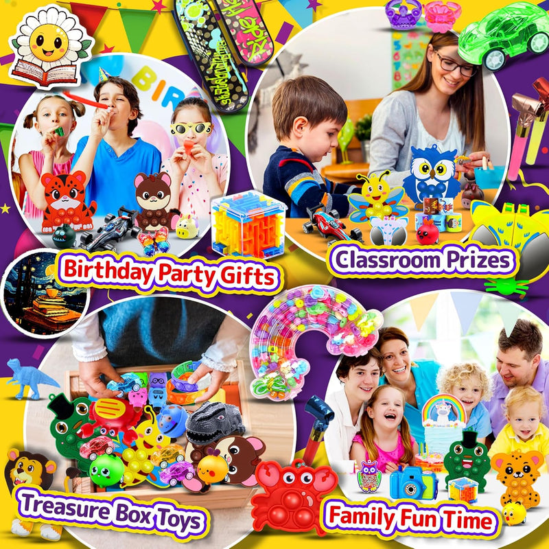 40-piece Vibrant Fidget Toy Set for Kids, Classroom Prizes, Birthday Gifts, and Stress Relief