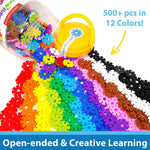 Brain Flakes 500 Piece Set, Aged 3+, Interlocking Plastic Disc Toy for Creative Building and STEM Learning