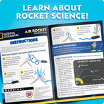 National Geographic Air Rocket Launcher Science Kit for Kids 8–12 with Glow-in-the-Dark Foam Rockets and Adjustable Launch Base