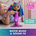 DreamWorks GABBY'S Dollhouse The Movie, Sing & Shine Mermaid Gabby, Waterproof Mermaid Doll with Lights & Sounds, Kids Toys for Girls & Boys Ages 3 and Up