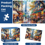 1000 Pieces Puzzle for Adults - Charming Paris Puzzle for Adults Children - Recycled Paper Jigsaw Puzzle 1000 Pieces - Fun and Challenging Family Game Great Gift Idea, Finished Size is 28 * 20 in