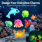 Klever Kits Glow-in-The-Dark Water Gel Kit, Magic Fairy Water Pets Toy Kit with 10 Gels(7 Glow-in-The-Dark Gels), 12 Molds, Preserving Bottle, DIY Squishy Maker Craft Kits, Arts and Crafts for Kids