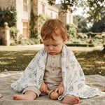 Muslin Receiving Blankets 5 Pack, Soft Swaddle Wraps for Newborn Babies | Breathable Skin-Friendly Muslin Cotton, Neutral Swaddle Blanket for Boys & Girls, Newborn Baby Essential, Bright Leaves