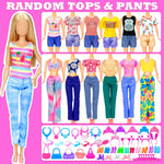 138 Pcs Doll Clothes and Accessories, 5 Wedding Gowns 9 Fashion Dresses 3 Tops 3 Pants 3 Bikini Swimsuits 20 Shoes for 11.5 inch Doll Christmas Stocking Stuffers Girls Gift Age 5-7 8-10