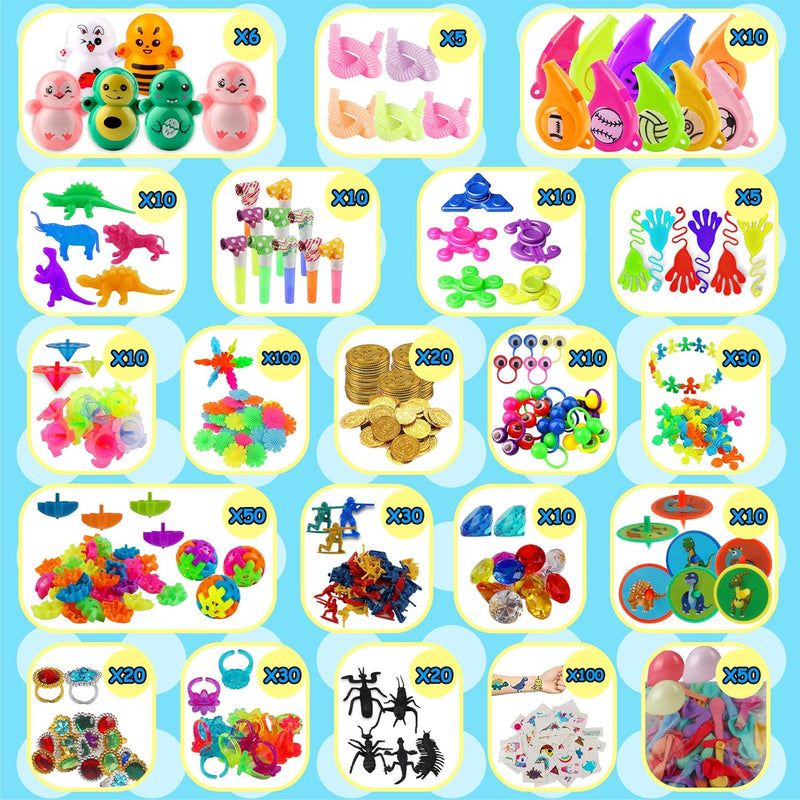 Kiss Monkey 640 PCS Prize Treasure Box Toys for Classroom, Party Favors for Kids 8-12