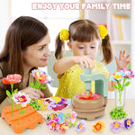 DIY Fabric Flower Bouquet Kit for Kids, Educational Toy, Arts and Crafts for 4+ Year Toddler Girl