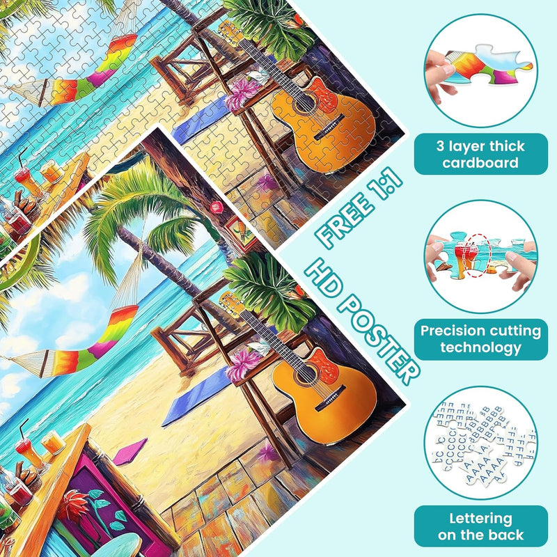 500 Piece Seaside Bar Puzzle for Adults and Family Games
