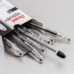 Pentel RSVP Ballpoint Pen, Fine Line, (0.7mm), Black Ink (BK90-A) (Pack of 1, 12 Count Total)