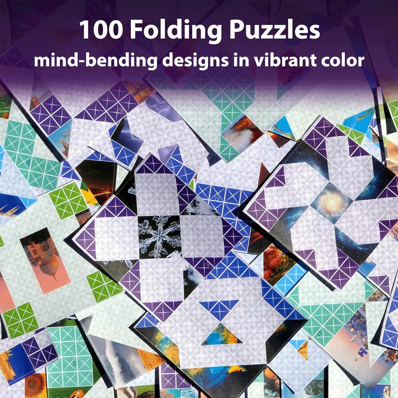 FOLDOLOGY origami puzzle game for tweens, teens, and adults, travel game, STEM toy, 100 puzzles, 50+ hours of fun.
