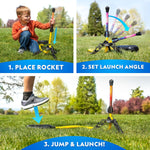 National Geographic Air Rocket Toy – LED Rocket Launcher for Kids with LED Lights and Foam Tipped Rockets