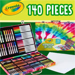 Crayola Inspiration Art Case Coloring Set - Tie-Dye (140ct), Art Supplies Set For Kids, Travel Drawing Kit, Gift for Girls & Boys, Ages 5+ [Amazon Exclusive]