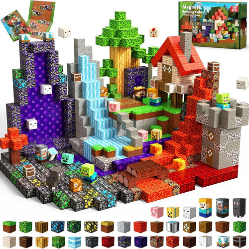 Magneverse Magnetic Blocks - 150 PCS Magnetic Building Blocks for Kids, Magnet Building Cubes for Boys Girls, STEM Montessori Sensory Toys Stacking for 3 4 5 6 7 8 9 10 11 12 13 Birthday Gift